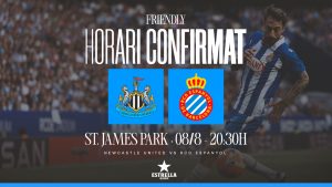 partido amistoso entre newcastle y espanyol