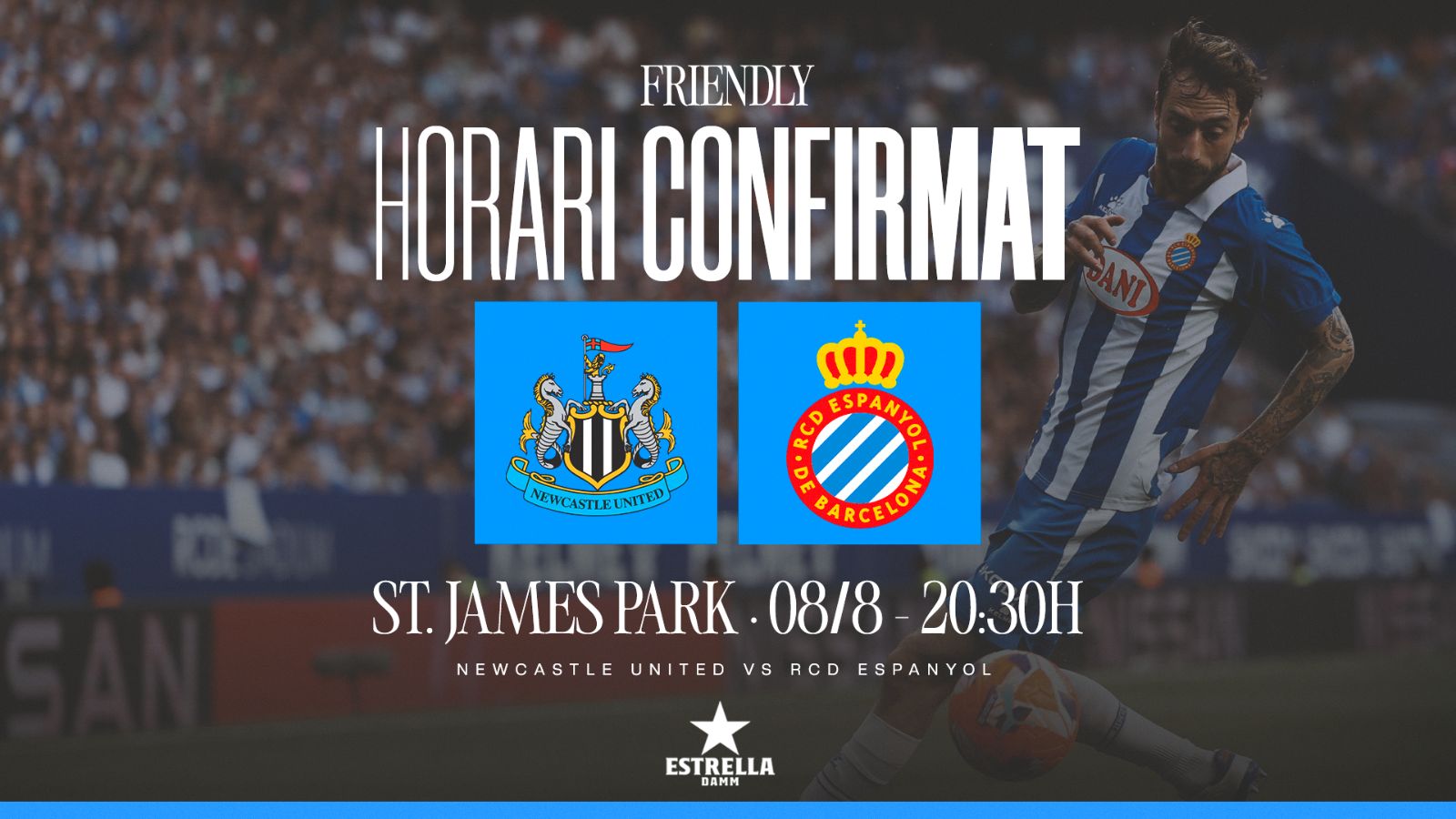partido amistoso entre newcastle y espanyol