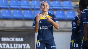 Ona Baradad Rcd Espanyol celebra gol